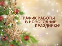 График работы в новогодние праздники.